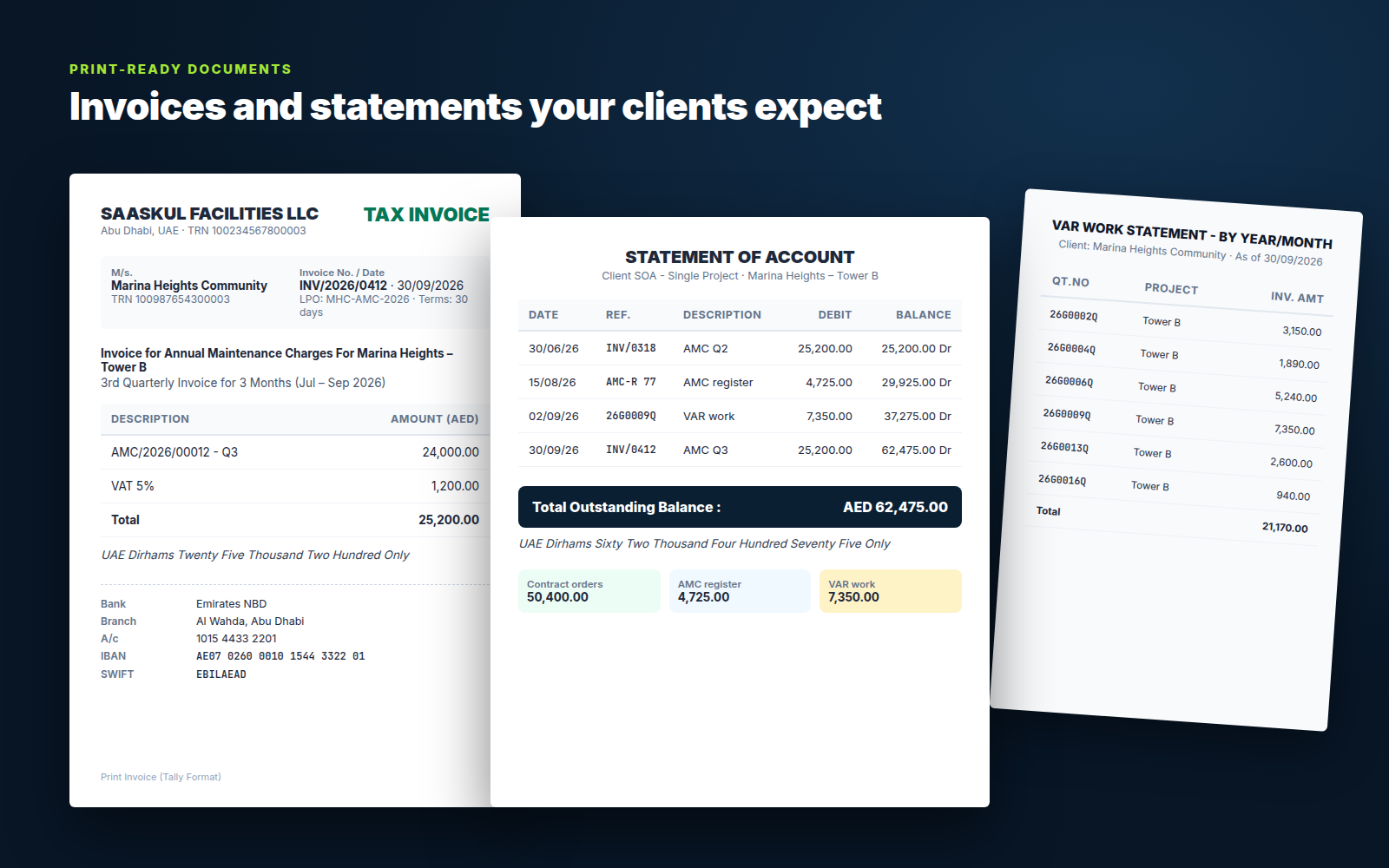 Tax invoice and client statement