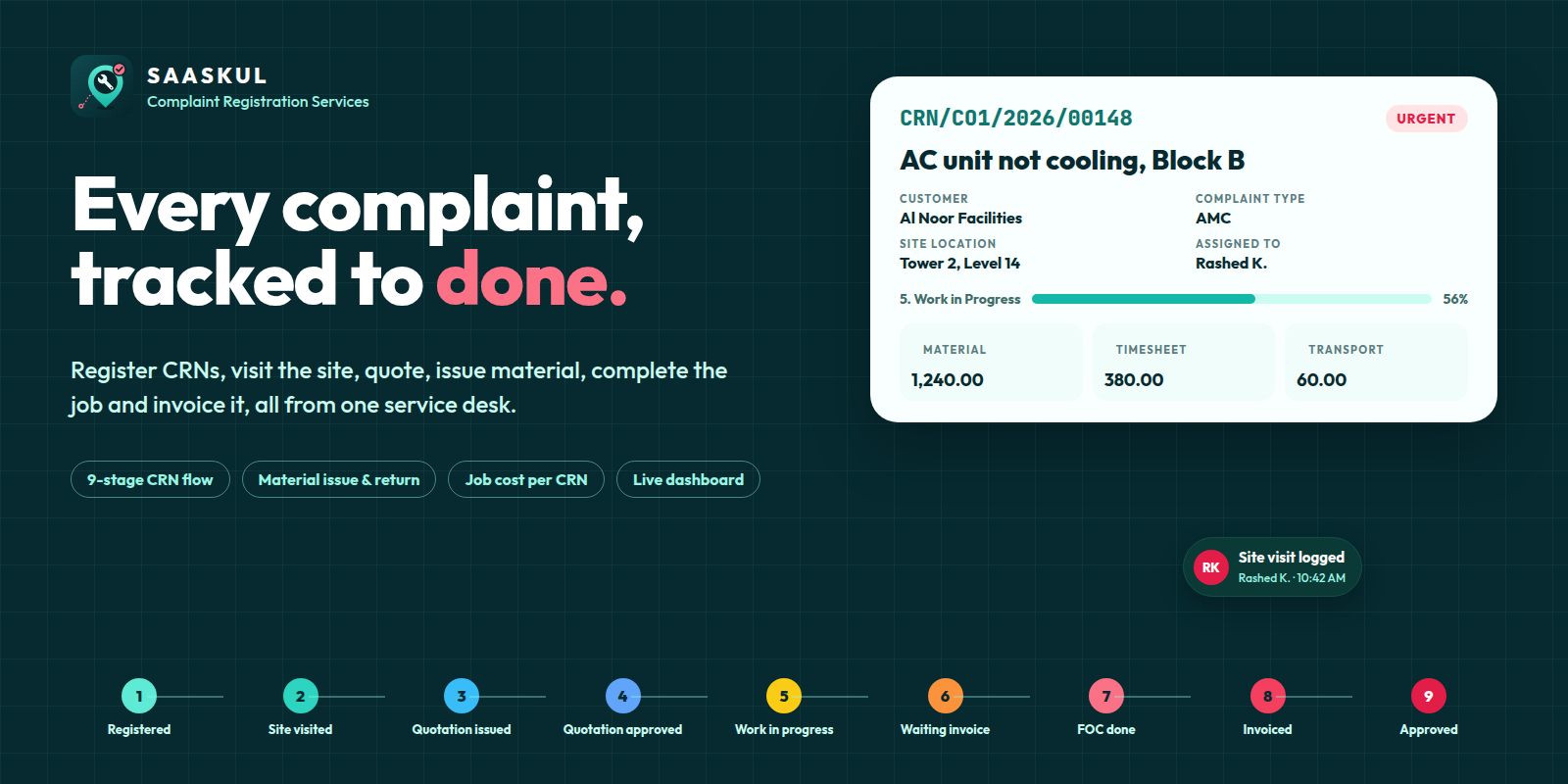Complaint Registration Services banner